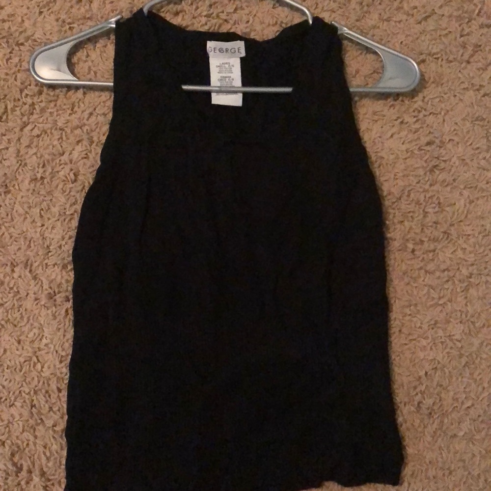 Black sweater material tank by George